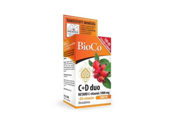 BioCo C + D duo  Retard C-vitamin 1000mg D3-vitamin 2000 NE 100db