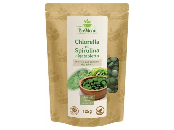 BioMenü BIO Chlorella és Spirulina tabletta 125 g