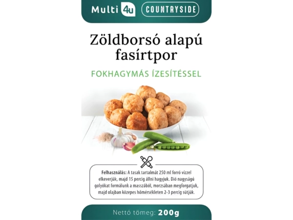 Multi 4U Countryside Zöldborsó fasírt fokhagymás 200g