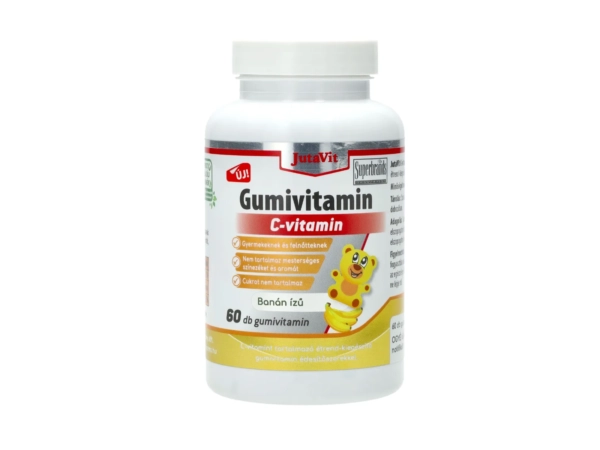 JutaVit Gumivitamin C-vitamin Cukormentes Banán ízű 60 db
