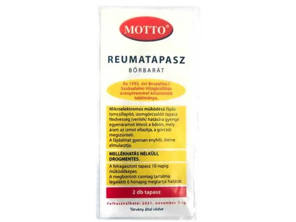 Motto tapasz sárga 2db