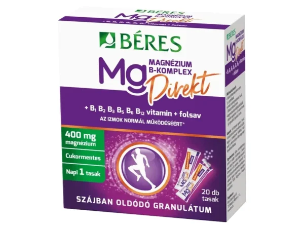 Béres Magnézium B-komplex Direkt szájban oldódó granulátum 20 adag