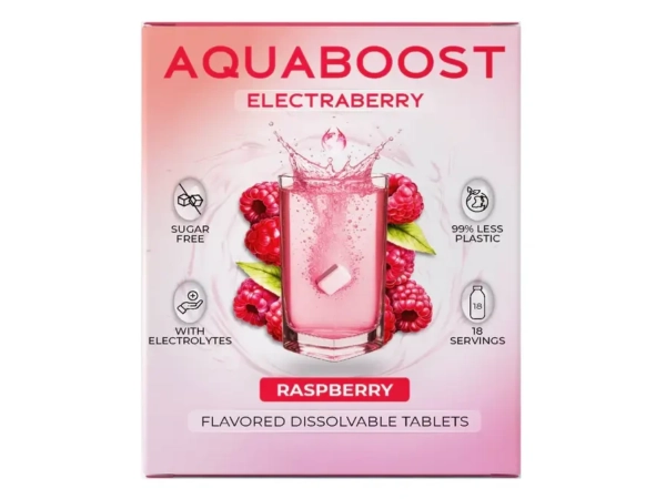 Aquaboost Electraberry Málna ízű pezsgőtabletta 18db 40g
