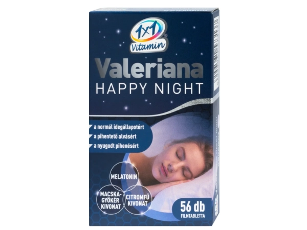 1x1 Vitamin Valeriana Happy Night melatoninnal filmtabletta 56db