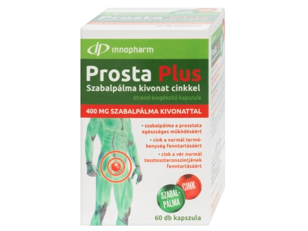 InnoPharm ProstaPlus Szabalpálma kivonat és cinkkel kapszula 60db
