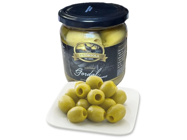 La Tórtola Gordal magozott olívabogyó 370 g – nagy szemű, húsos spanyol olíva